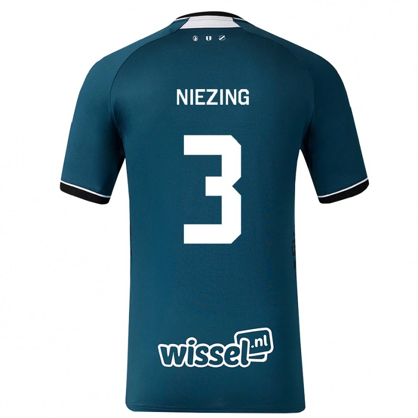 Danxen Homme Maillot Rutger Niezing #3 Darkslategray Blanc Tenues Extérieur 2026/27 T-Shirt
