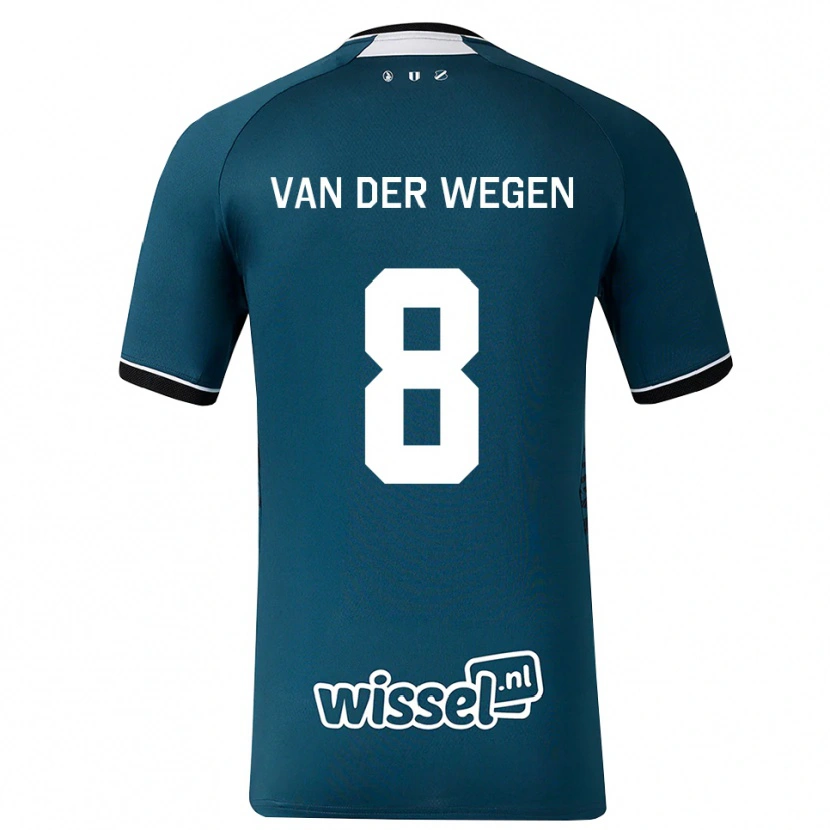 Danxen Homme Maillot Sil Van Der Wegen #8 Darkslategray Blanc Tenues Extérieur 2026/27 T-Shirt