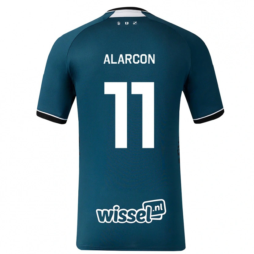 Danxen Homme Maillot Ángel Alarcón #11 Darkslategray Blanc Tenues Extérieur 2026/27 T-Shirt