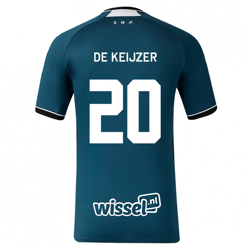 Danxen Homme Maillot Lotje De Keijzer #20 Darkslategray Blanc Tenues Extérieur 2026/27 T-Shirt