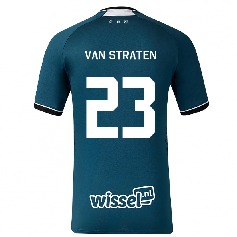 Danxen Homme Maillot Dieke Van Straten #23 Darkslategray Blanc Tenues Extérieur 2026/27 T-Shirt