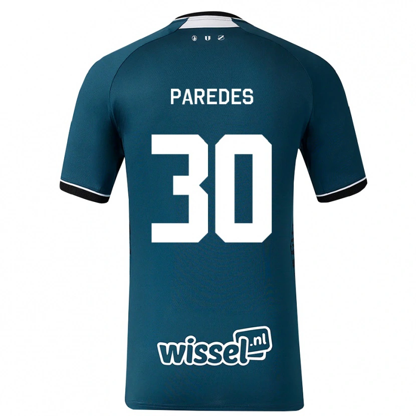 Danxen Homme Maillot Kevin Paredes #30 Darkslategray Blanc Tenues Extérieur 2026/27 T-Shirt