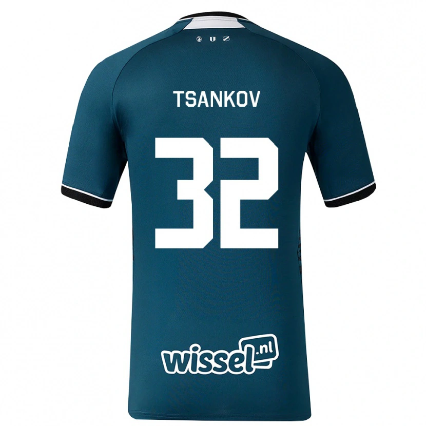 Danxen Homme Maillot Martin Tsankov #32 Darkslategray Blanc Tenues Extérieur 2026/27 T-Shirt