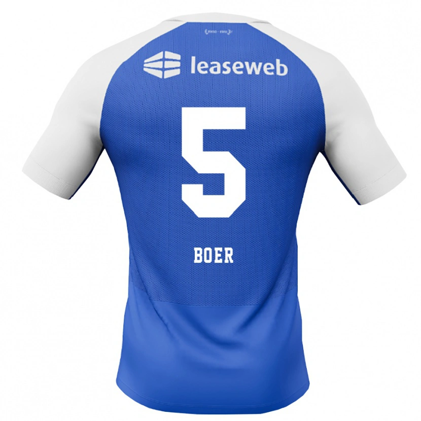 Danxen Homme Maillot Lars Boer #5 Dodgerblue Rouge Blanc Tenues Extérieur 2026/27 T-Shirt