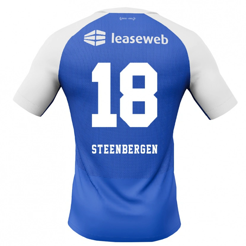 Danxen Homme Maillot Thom Steenbergen #18 Dodgerblue Rouge Blanc Tenues Extérieur 2026/27 T-Shirt