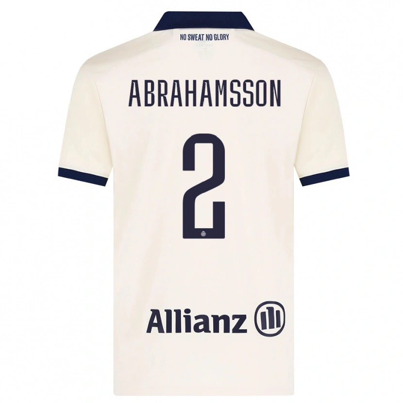 Danxen Homme Maillot Sejde Abrahamsson #2 Beige Noir Tenues Extérieur 2026/27 T-Shirt