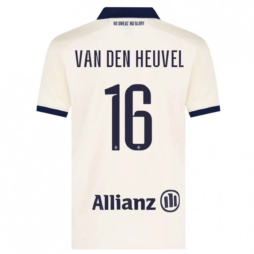 Danxen Homme Maillot Dani Van Den Heuvel #16 Beige Noir Tenues Extérieur 2026/27 T-Shirt