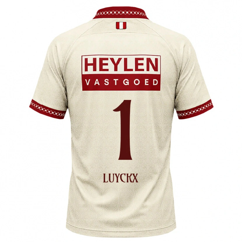 Danxen Homme Maillot Vic Luyckx #1 Beige Rouge Tenues Extérieur 2026/27 T-Shirt