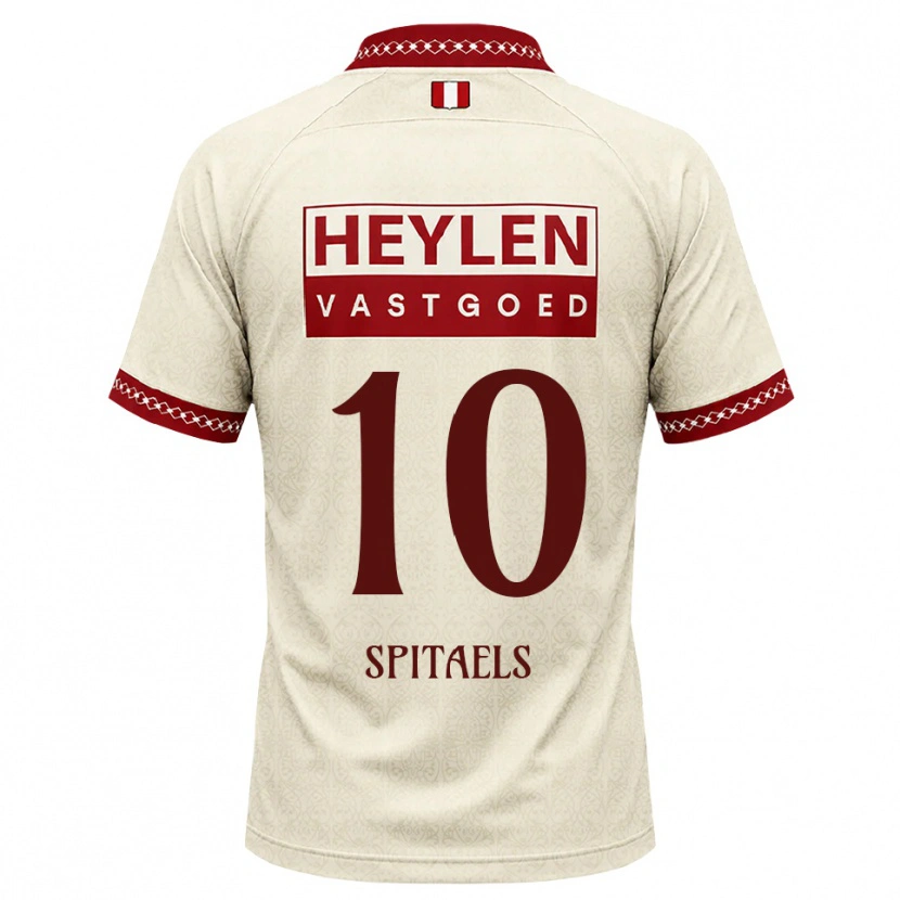 Danxen Homme Maillot Nathan Spitaels #10 Beige Rouge Tenues Extérieur 2026/27 T-Shirt