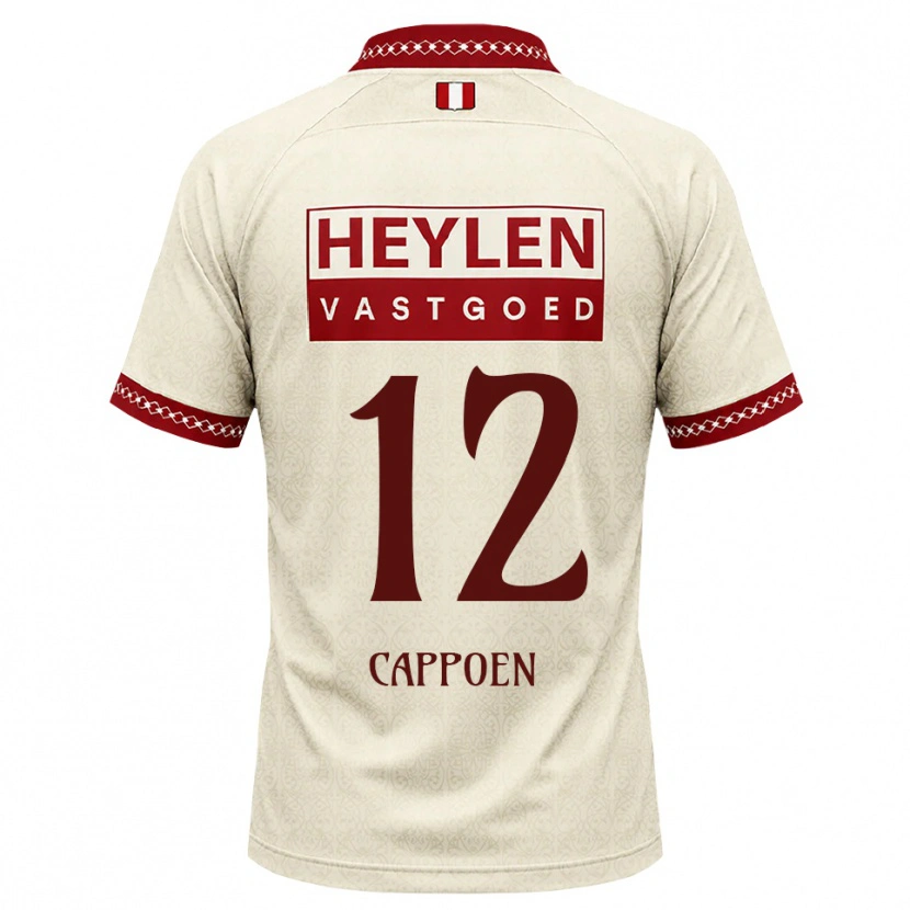 Danxen Homme Maillot Logan Cappoen #12 Beige Rouge Tenues Extérieur 2026/27 T-Shirt