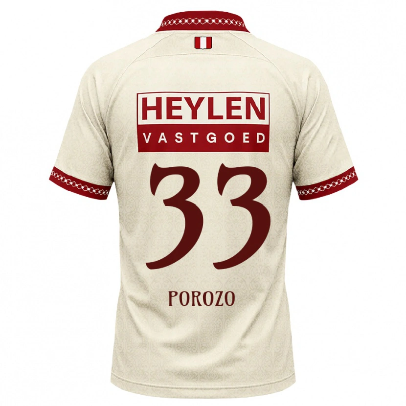 Danxen Homme Maillot Snayder Porozo #33 Beige Rouge Tenues Extérieur 2026/27 T-Shirt
