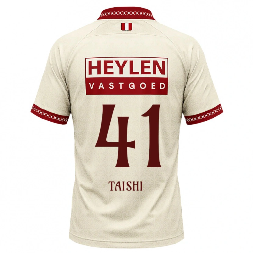 Danxen Homme Maillot Taishi Brandon Nozawa #41 Beige Rouge Tenues Extérieur 2026/27 T-Shirt