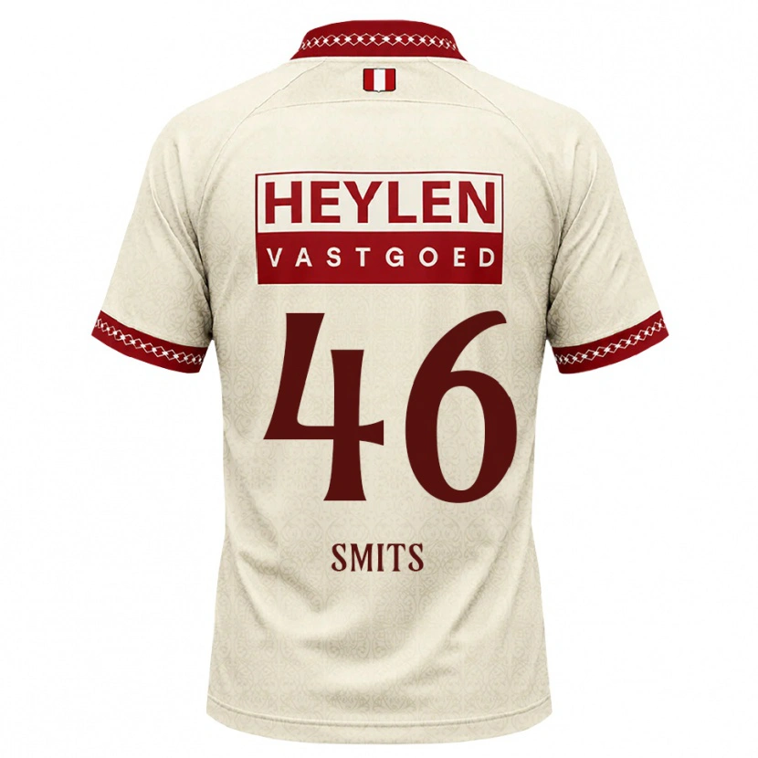 Danxen Homme Maillot Milan Smits #46 Beige Rouge Tenues Extérieur 2026/27 T-Shirt