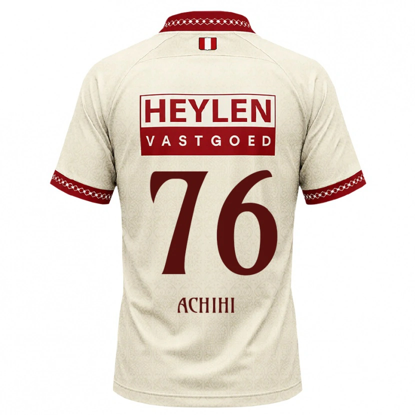 Danxen Homme Maillot Orseer Achihi #76 Beige Rouge Tenues Extérieur 2026/27 T-Shirt