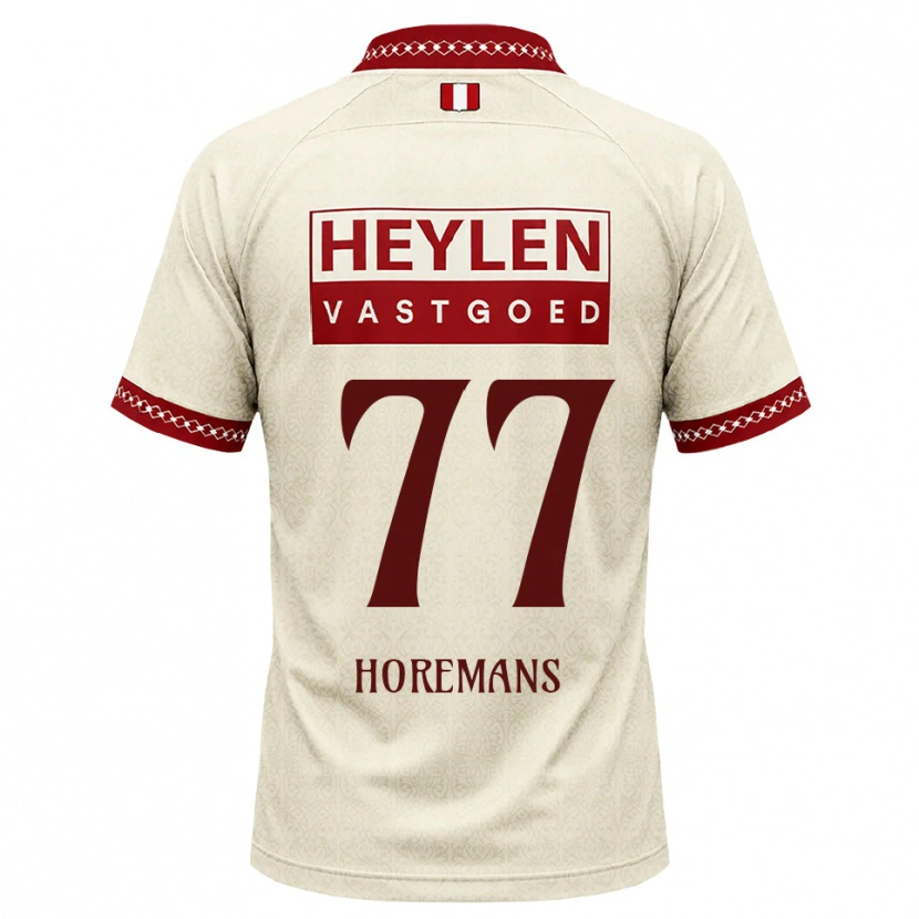 Danxen Homme Maillot Milo Horemans #77 Beige Rouge Tenues Extérieur 2026/27 T-Shirt