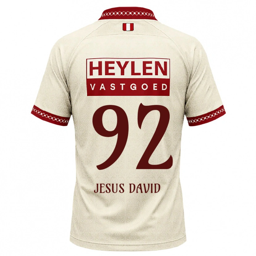 Danxen Homme Maillot Gabriel Jesus David #92 Beige Rouge Tenues Extérieur 2026/27 T-Shirt