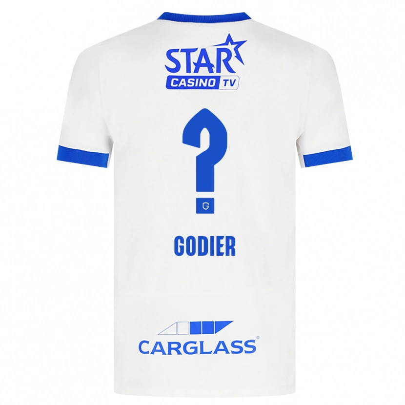 Danxen Homme Maillot Chelsea Godier #0 Blanc Bleu Tenues Extérieur 2026/27 T-Shirt