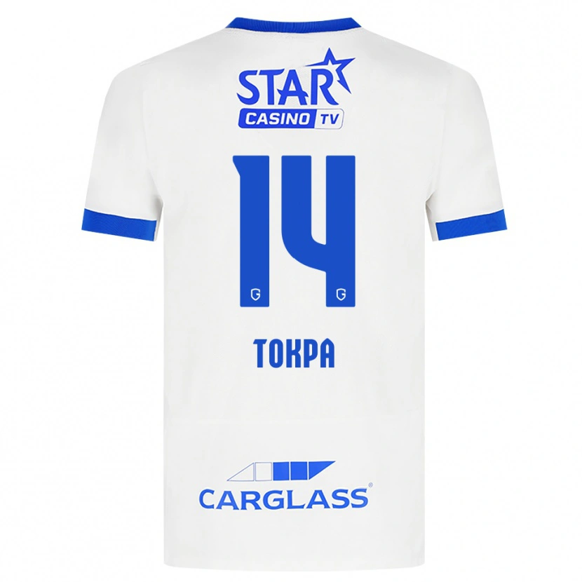 Danxen Homme Maillot Winner Tokpa #14 Blanc Bleu Tenues Extérieur 2026/27 T-Shirt