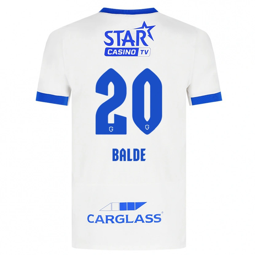 Danxen Homme Maillot Thierno Balde #20 Blanc Bleu Tenues Extérieur 2026/27 T-Shirt