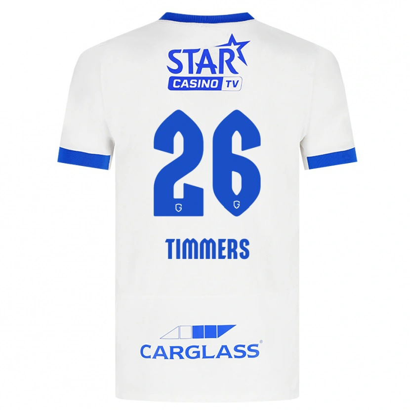 Danxen Homme Maillot Sebastiaan Timmers #26 Blanc Bleu Tenues Extérieur 2026/27 T-Shirt
