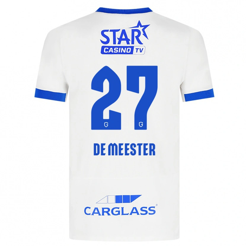 Danxen Homme Maillot Joyce De Meester #27 Blanc Bleu Tenues Extérieur 2026/27 T-Shirt