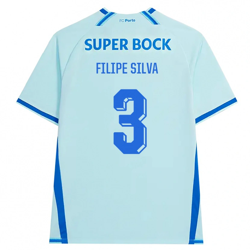 Danxen Homme Maillot Filipe Silva #3 Cyan Clair Bleu Troisieme 2026/27 T-Shirt