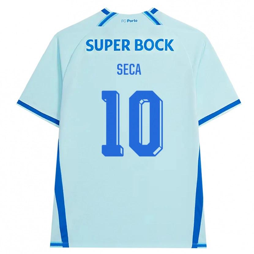 Danxen Homme Maillot Rodrigo Seca #10 Cyan Clair Bleu Troisieme 2026/27 T-Shirt