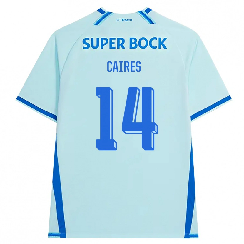Danxen Homme Maillot Tiago Caires #14 Cyan Clair Bleu Troisieme 2026/27 T-Shirt
