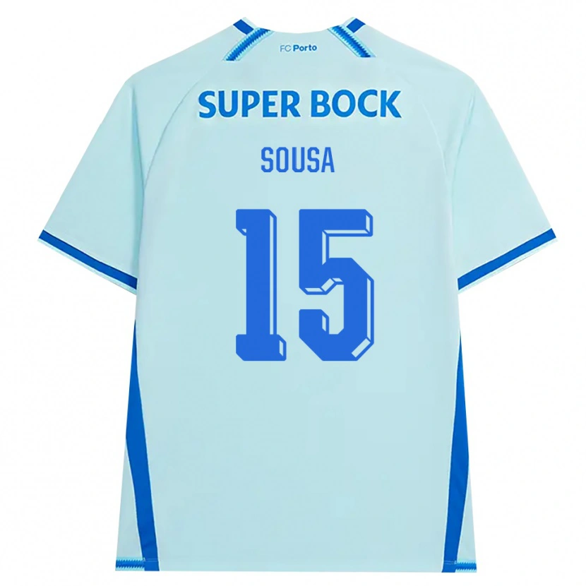 Danxen Homme Maillot Vasco Sousa #15 Cyan Clair Bleu Troisieme 2026/27 T-Shirt