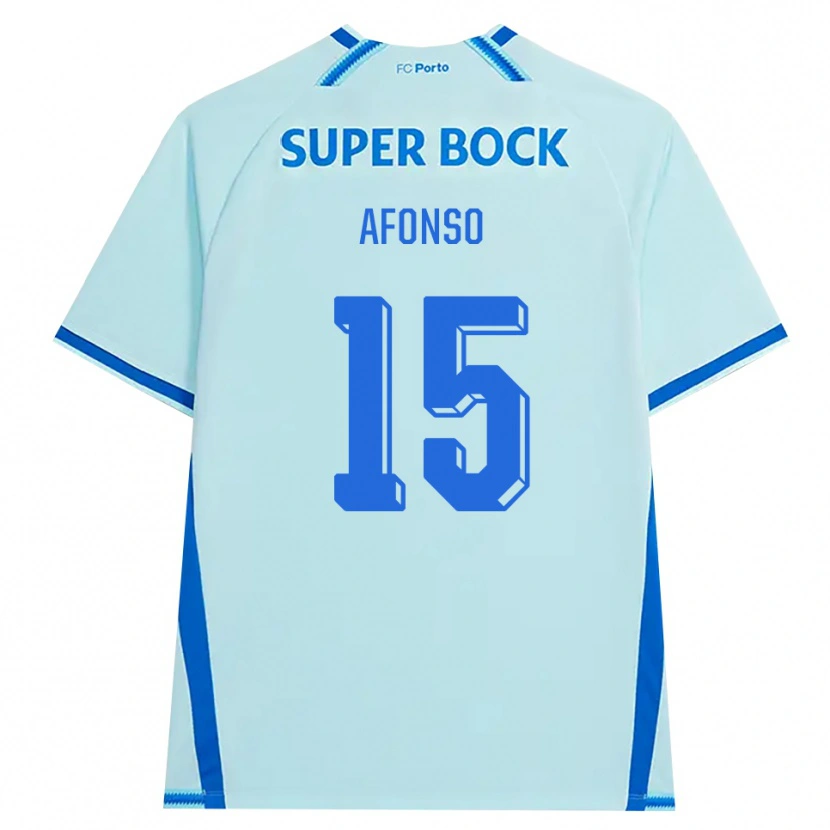 Danxen Homme Maillot Zé Afonso #15 Cyan Clair Bleu Troisieme 2026/27 T-Shirt
