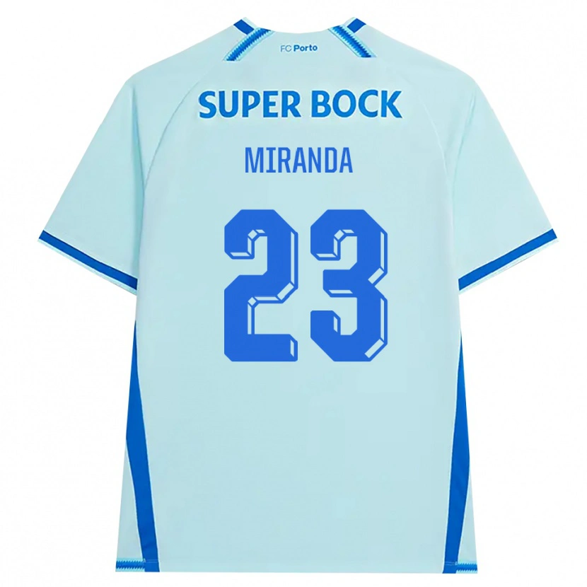 Danxen Homme Maillot João Miranda #23 Cyan Clair Bleu Troisieme 2026/27 T-Shirt