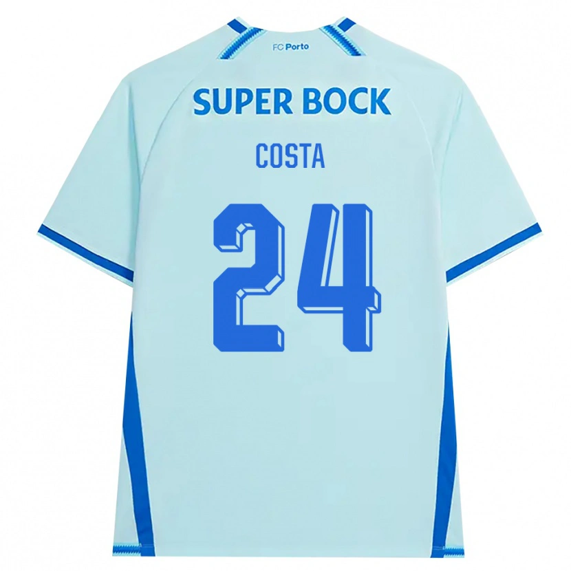 Danxen Homme Maillot João Costa #24 Cyan Clair Bleu Troisieme 2026/27 T-Shirt