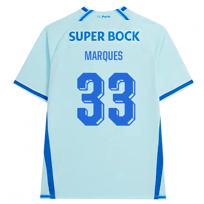 Danxen Homme Maillot Bárbara Marques #33 Cyan Clair Bleu Troisieme 2026/27 T-Shirt