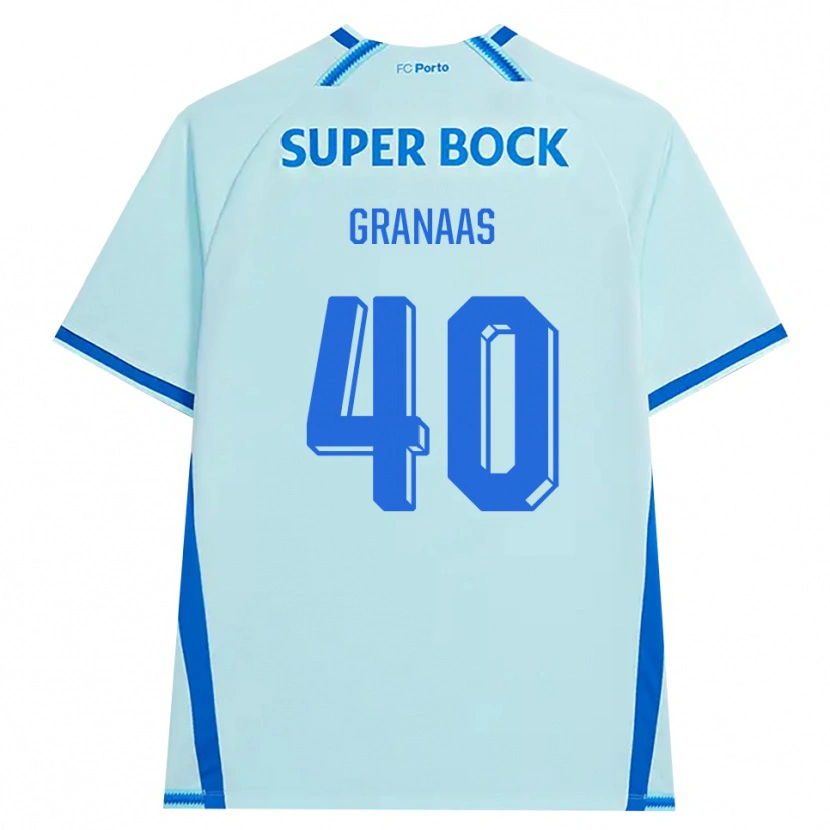 Danxen Homme Maillot Eirik Granaas #40 Cyan Clair Bleu Troisieme 2026/27 T-Shirt
