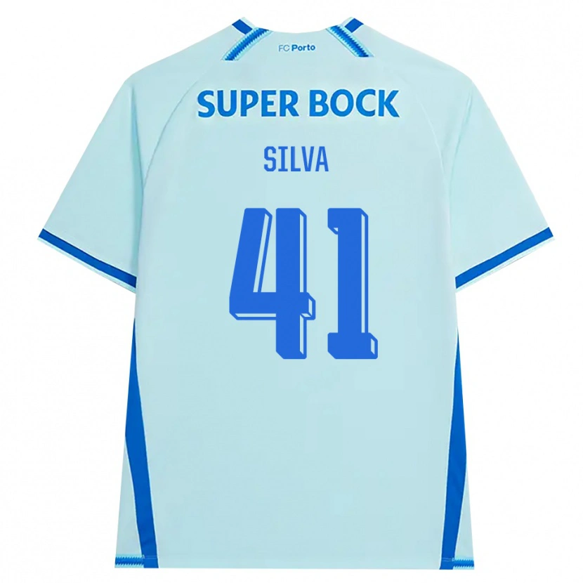 Danxen Homme Maillot Gonçalo Silva #41 Cyan Clair Bleu Troisieme 2026/27 T-Shirt