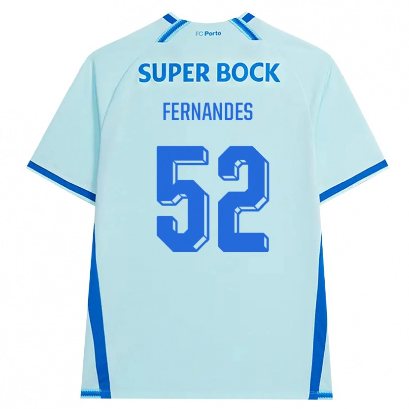 Danxen Homme Maillot Martim Fernandes #52 Cyan Clair Bleu Troisieme 2026/27 T-Shirt