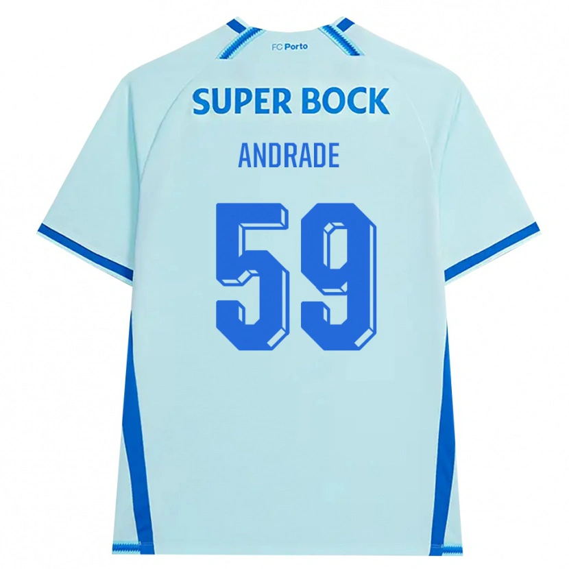 Danxen Homme Maillot Tiago Andrade #59 Cyan Clair Bleu Troisieme 2026/27 T-Shirt