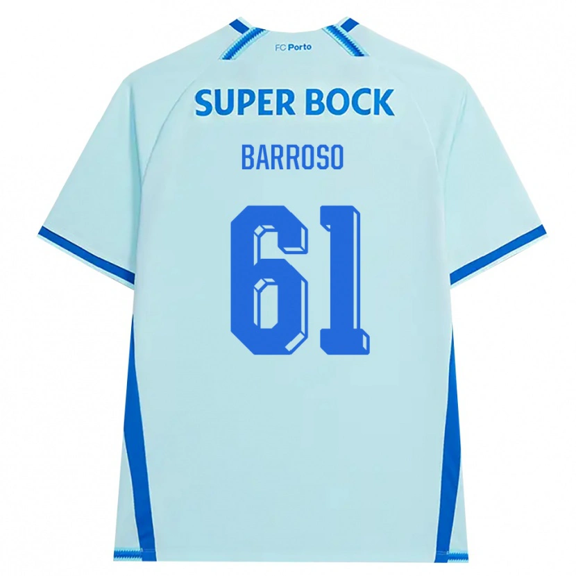 Danxen Homme Maillot Francisco Barroso #61 Cyan Clair Bleu Troisieme 2026/27 T-Shirt