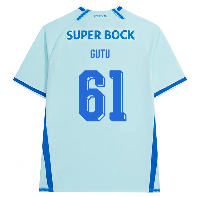 Danxen Homme Maillot Denis Gutu #61 Cyan Clair Bleu Troisieme 2026/27 T-Shirt