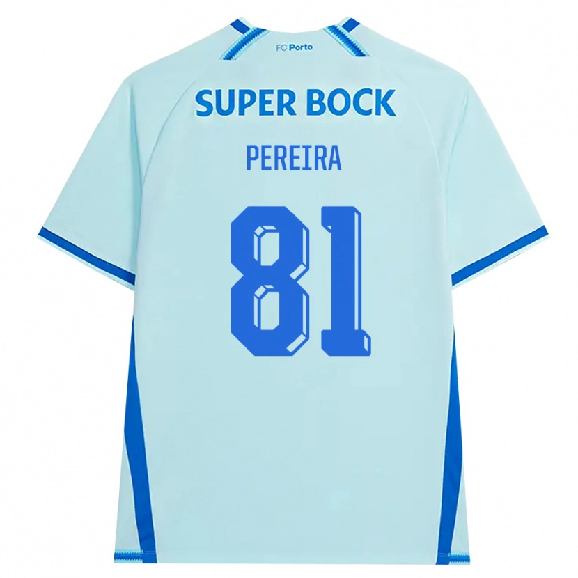 Danxen Homme Maillot Martim Pereira #81 Cyan Clair Bleu Troisieme 2026/27 T-Shirt