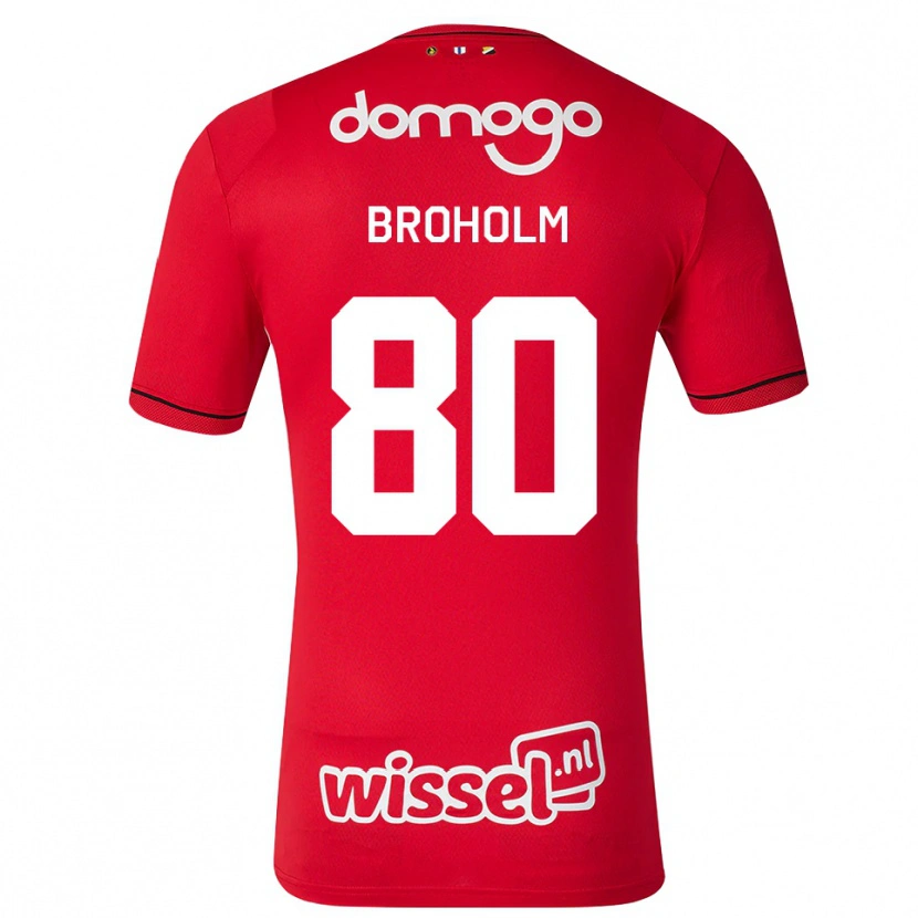 Danxen Homme Maillot Marius Broholm #80 Rouge Blanc Noir Tenues Domicile 2026/27 T-Shirt