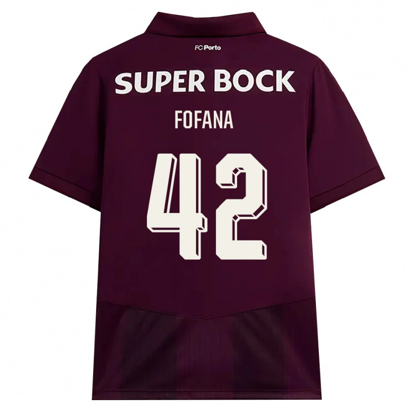 Danxen Homme Maillot Seko Fofana #42 Bourgogne Blanc Tenues Extérieur 2026/27 T-Shirt