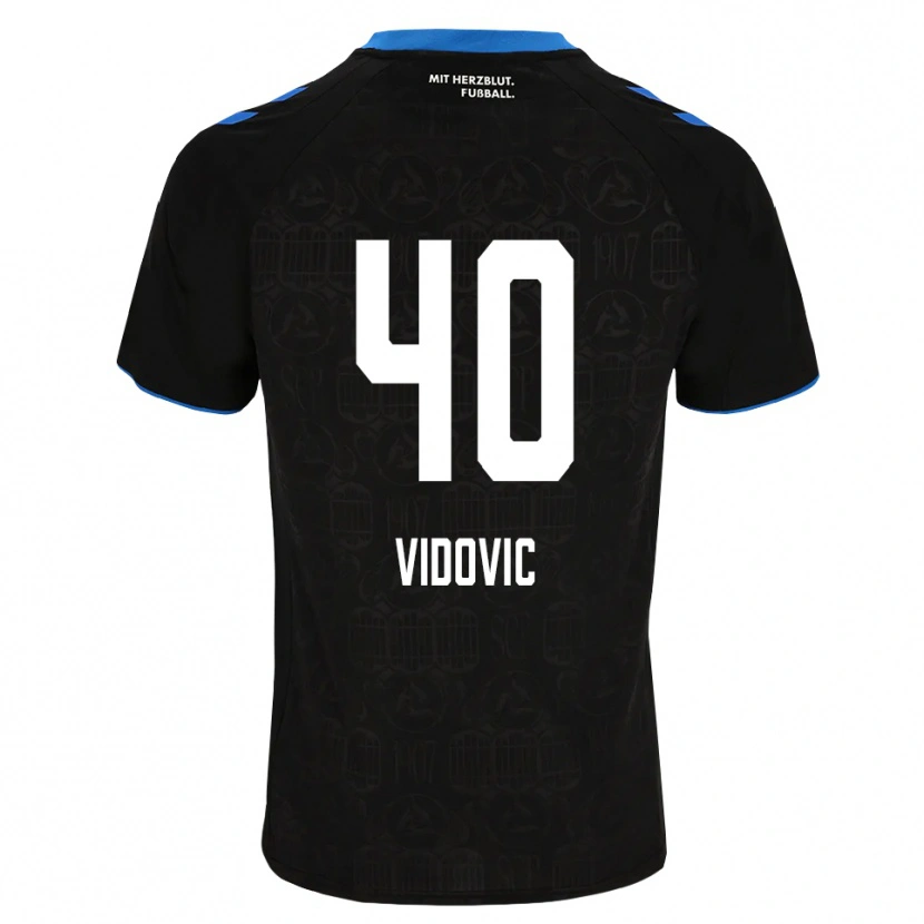 Danxen Homme Maillot Gabriel Vidovic #40 Noir Blanc Rouge Tenues Domicile 2026/27 T-Shirt
