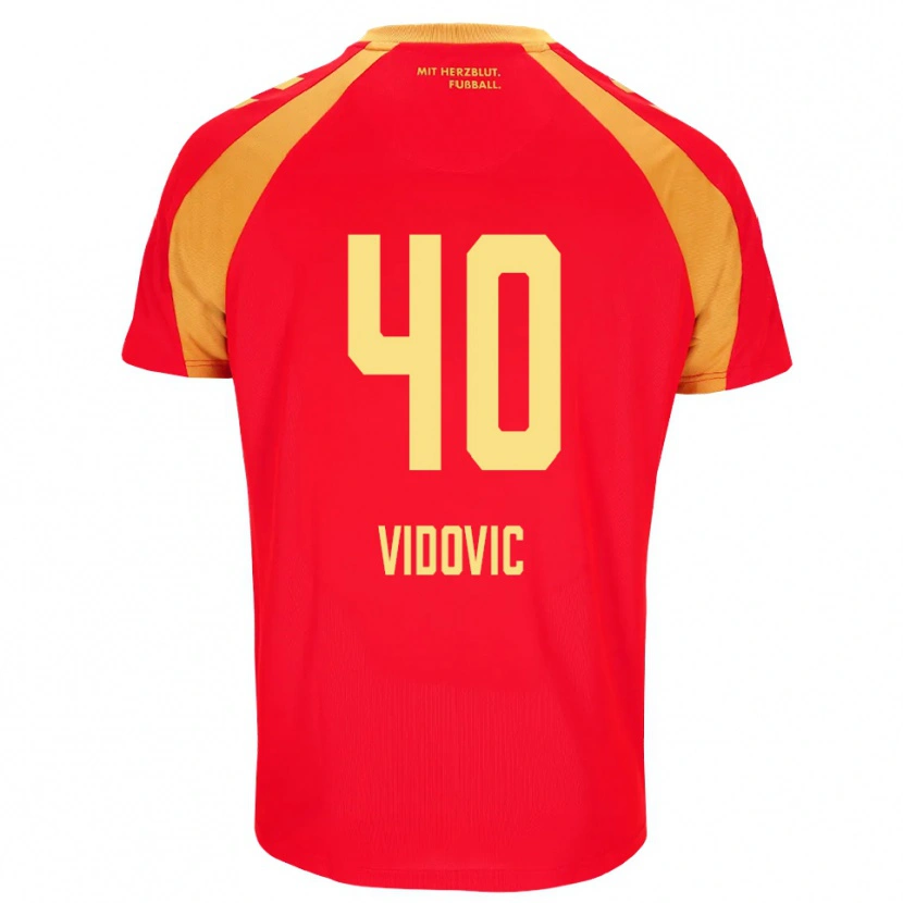 Danxen Homme Maillot Gabriel Vidovic #40 Rouge Orange Noir Tenues Extérieur 2026/27 T-Shirt