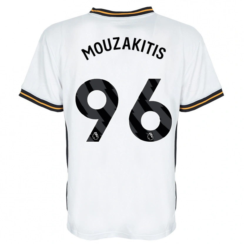 Danxen Homme Maillot Christos Mouzakitis #96 Blanc Orange Noir Tenues Extérieur 2026/27 T-Shirt