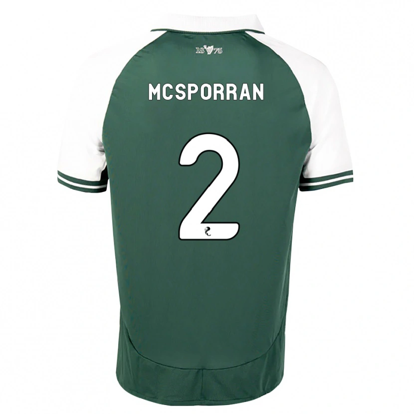 Danxen Femme Maillot Arran Mcsporran #2 Vert Marin Blanc Tenues Domicile 2026/27 T-Shirt