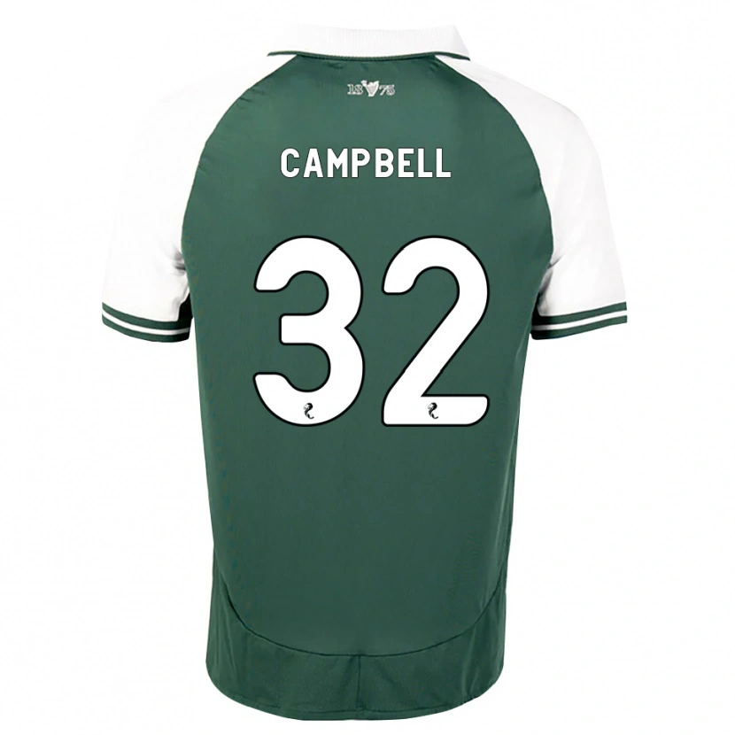Danxen Femme Maillot Josh Campbell #32 Vert Marin Blanc Tenues Domicile 2026/27 T-Shirt
