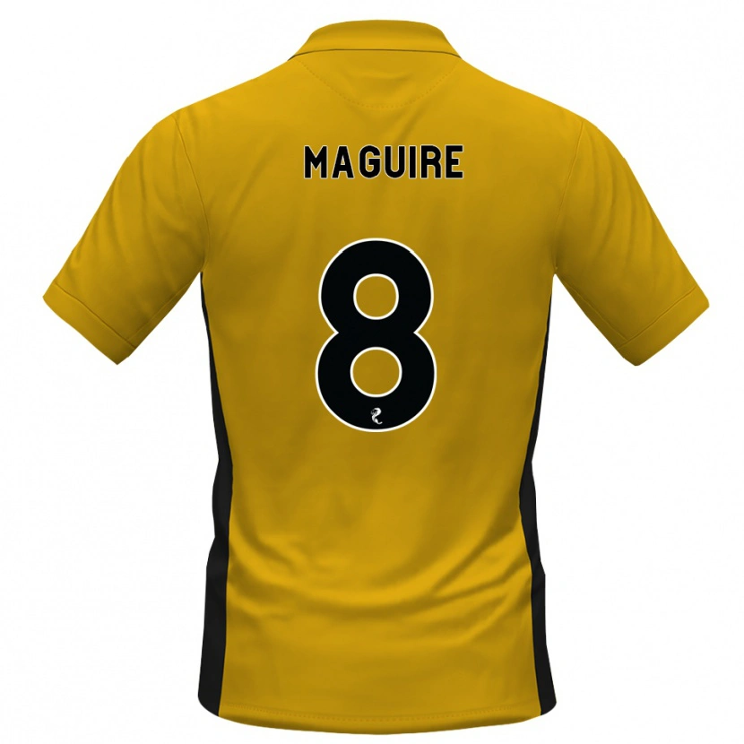 Danxen Femme Maillot Ciaran Maguire #8 Orange Noir Tenues Domicile 2026/27 T-Shirt