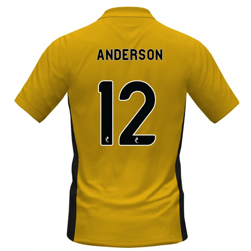 Danxen Femme Maillot Rhys Anderson #12 Orange Noir Tenues Domicile 2026/27 T-Shirt