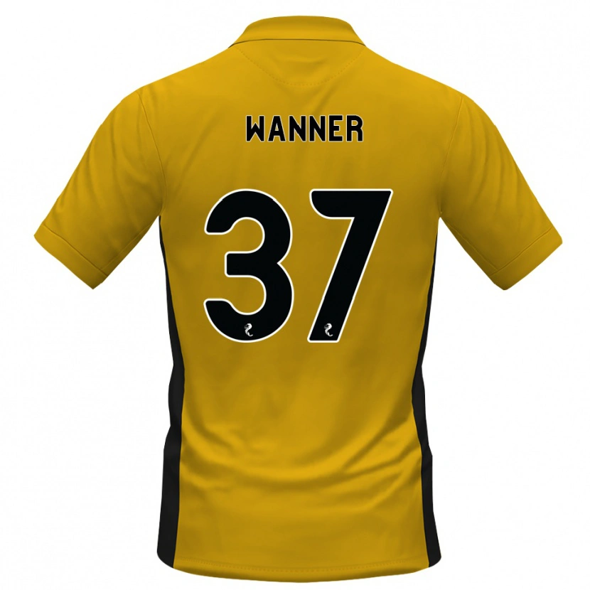Danxen Femme Maillot Jannik Wanner #37 Orange Noir Tenues Domicile 2026/27 T-Shirt